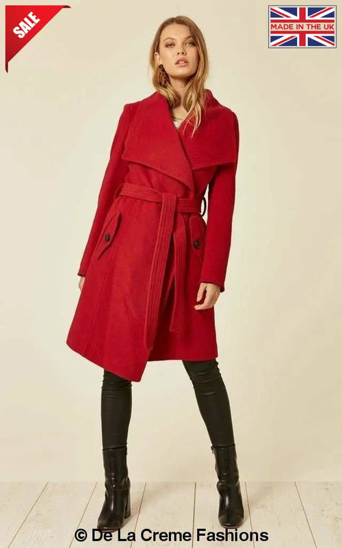 Wool Blend Large Lapel Duster Coat
