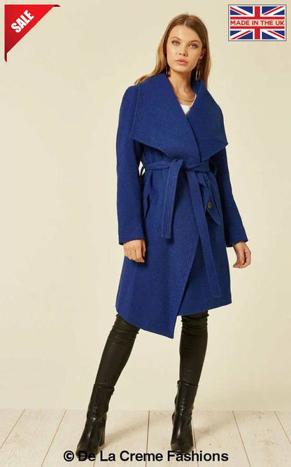 Wool Blend Large Lapel Duster Coat
