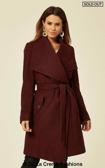 Wool Blend Large Lapel Duster Coat