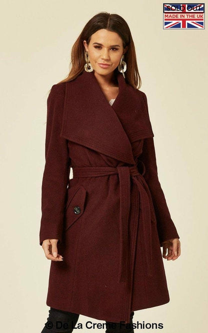 Wool Blend Large Lapel Duster Coat
